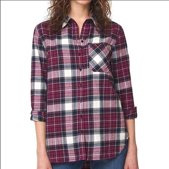 Beach Lunch Lounge Plaid Flannel Shirt Size M - Picture 1 of 8